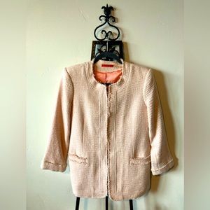 Alice and Olivia Gorgeous Peaches and Cream toned textured Blazer